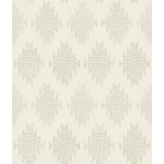 Chesapeake Yellowstone Stitched Heirloom White Wallpaper