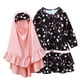thumbnail image 1 of Odeerbi Niñas Floral Vestido Musulmán Con Hijab Ruffle Una Pieza de Vestido Islámico de Oración de Manga Larga Con Cuello Redondo de Algodón Set, 1 of 8