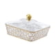 thumbnail image 4 of Caja de almacenamiento de escritorio, bandeja para servir, soporte de plástico para frutas, accesorio decorativo, cuenco Oro transparente S, 4 of 9
