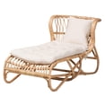 thumbnail image 2 of bali & pari Delara Modern Bohemian Natural Brown Rattan Chaise, 2 of 10