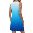 thumbnail image 4 of Liquidation d'Été 2025! Robe Grande Taille pour Femmes, Robe d'Été Décontractée Sans Manches à Col Rond Imprimée avec Poche, 4 of 5