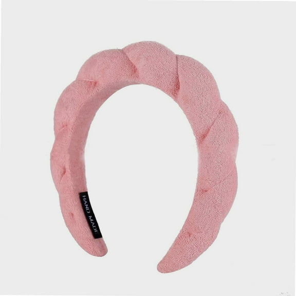 Spa Headband for Women Puffy Makeup Headband Spa Headbands For Women Fabric Headband Face Washing Makeup Removal Shower Facial Mask Versed Headband Cute Skincare Headband (E)