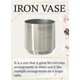 thumbnail image 3 of Serene Spaces Living Shiny Silver Finish Cylinder Vase, 4" Diameter & 4" Tall, 3 of 6