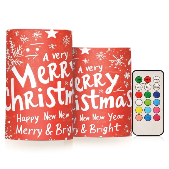 BZSMCE Flameless Candles LED Lights Full Pattern for Christmas Day Creativity Battery Candles