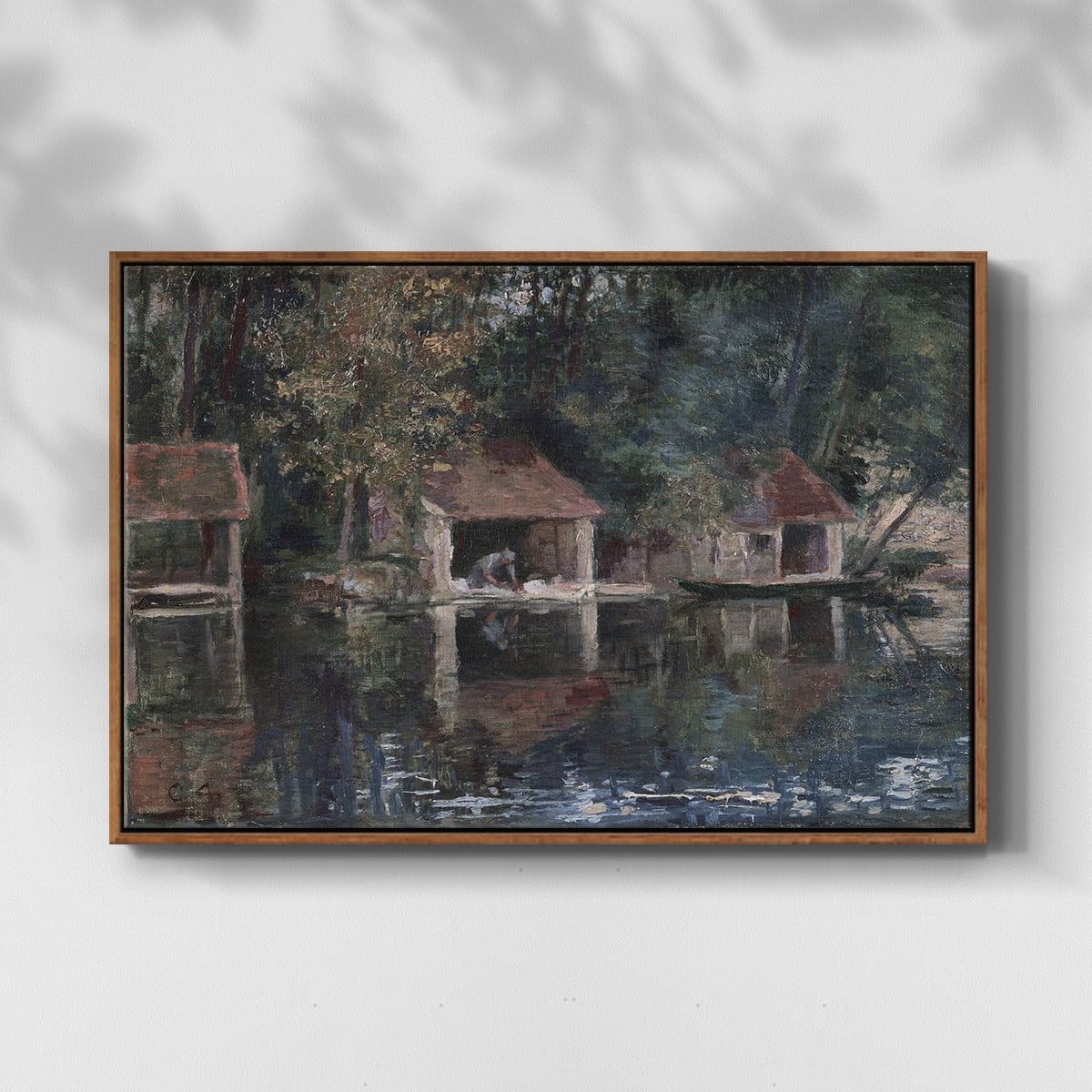 Vintage Landscape-CCCXCVIII By Wexford Home Framed in Walnut Wood Gallery Wrapped Canvas 17 in. x 25 in.