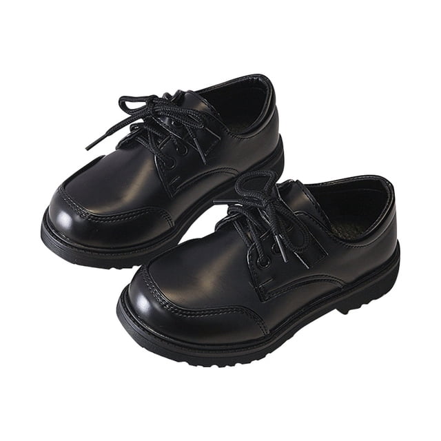 REDARER Chaussures Habillées pour Garçons - Richelieus Classiques à Lacets Style Richelieu pour Enfants, Chaussures Formelles Confortables pour l'École, les Mariages et les Occasions, Couleur : BK2, Taille : 8-9 Ans