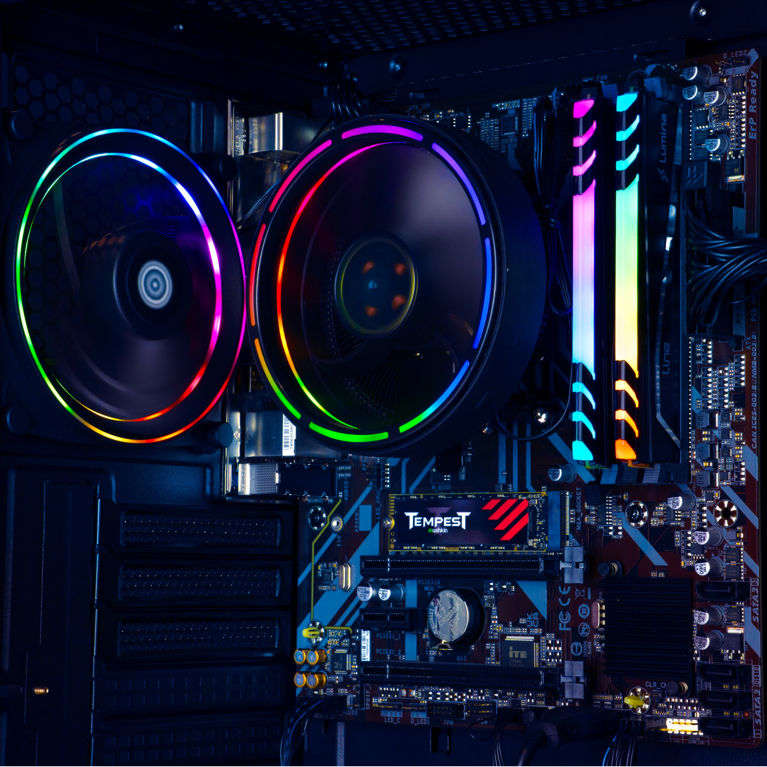 Prebuilt AMD Ryzen Gaming PC - Periphio Terra, 5700G CPU (4.6GHz Turbo), Radeon Vega 7 Graphics, 1TB NVMe SSD, 16GB DDR4 RGB RAM, Windows 11 Gaming Computer Desktop, WiFi + BT