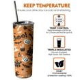 thumbnail image 6 of Wizard Halloween 20oz Skinny Tumbler with Straw - Spooky Gothic Design Insulated Stainless Steel, 6 of 7