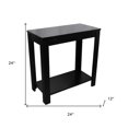 thumbnail image 5 of HomeRoots 469019 24 in. Black End Table with Shelf, 5 of 6