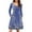 Z003-Blue, variant on FrzhBrz Dresses for Women 2025 Spring Long Sleeve Dresses for Women 2025 Solid Color Casual Crew Neck Ruffle Swing Dress with Pockets