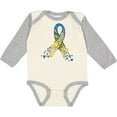 thumbnail image 3 of Inktastic Down Syndrome Awareness Blue and Yellow Hearts Ribbon Boys or Girls Long Sleeve Baby Bodysuit, 3 of 5