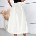 thumbnail image 6 of Women's High Waist Flared Blossom Midi Skirt Elastic Waist Skirt with Big Pockets Comfortable Casual Daily Skirt, 6 of 7