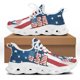 thumbnail image 1 of Zapatillas deportivas de diseñador de lujo para mujer, zapatos casuales para mujer, lindas zapatillas planas con cordones y estampado de bandera estadounidense., 1 of 6