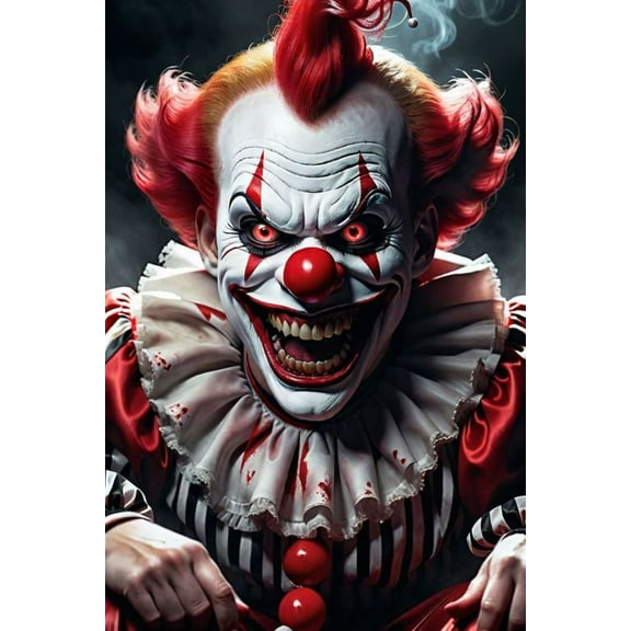 DIY 5D IT Diamond Art Painting Kits 12x16 inch Horror Movie Full Drill Round Diamonds Rhinestone Embroidery for Wall Decoration Holiday Gifts