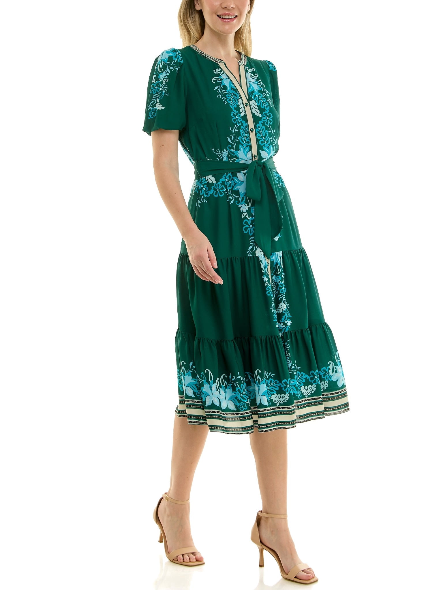 Nanette Nanette Lepore Womens Tie Waist Shirtdress