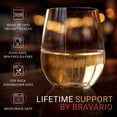thumbnail image 4 of Bravario Plastic Wine Glasses Glassware Set of 4, 16 oz Unbreakable Stemless BPA-Free Tritan, 4 of 6