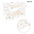 thumbnail image 6 of imerelez Full Over Full Bunk Bed with Shelves and 6 Storage Drawers, Gray, 6 of 9