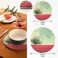 thumbnail image 2 of SKYSONIC Spring Tree Pink Blossom Pot Holders Trivets, 2 Pcs Heat Resistant Trivets for Hot Dishes,Birds Flock Cotton Thread Weave Trivet Mats for Hot Pads Pans Pot Bowl Teapot for Kitchen Decor, 2 of 7
