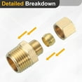 thumbnail image 4 of Uxcell 5 Pcs Accesorio de tubo de compresión de latón, 1/2" OD x 1/2" NPT Conector macho, 4 of 6