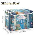 thumbnail image 5 of Yayeee Collapsible Cube Storage Bin with Lid Fabric Closet Decorative Basket with Handles, Blue Sea, 5 of 7