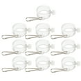 thumbnail image 1 of 10 Pcs 1 Inch Flagpole Fixed Ring Banner Mounting Ring Flag Rings Fasteners for Outdoor Supplies (White, Hook Style), 1 of 8