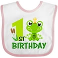 thumbnail image 3 of Inktastic 1st Birthday Prince Frog Boys Baby Bib, 3 of 4