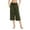 Army Green, variant on Women's Comfy Yoga Capri Pants Elastic Waist Wide Leg Loose Pants Cropped Trousers with Pockets Summer Casual