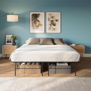 Boyd Sleep 14 Queen Size Metal Platform Bed Frame with No-Tool Assembly, Textured Anti-Slip Surface