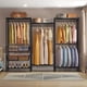 thumbnail image 2 of Zocalo Perchero Metálico 194x175cm Rack Organizador de Ropa Industrial con Cestas Deslizantes, Estantes Ajustables y Capacidad de 400 kg, Armario Abierto para Dormitorio, Color Negro, 2 of 8
