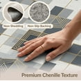thumbnail image 6 of ODIKA 5'x7' Washable Area Rug Grey Faded Under Grid Layout Highlight Balanced Neutral Abstract for Small Living Room, Bedroom, Easy Care, Non-Shedding, Pet Friendly, 6 of 7