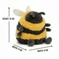 thumbnail image 5 of Cute Black  Bee Plush Pillow, Kawaii Plushies Bee Stuffed Toy, Kitten Plushies with Honeybee Outfit Costume, Soft Squishy Bee Gift for Girls & Kids (7.1 Inch), 5 of 12