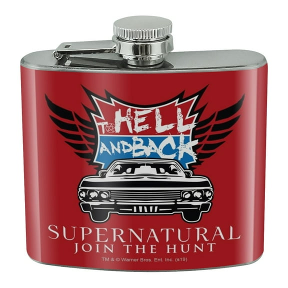 Supernatural To Hell and Back Stainless Steel 5oz Hip Drink Kidney Flask