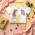 thumbnail image 4 of Disney Princess Belle Girls' 2-Piece Set, Short Sleeve Graphic T-Shirt & Skort for Kids, Sizes 3T-16, 4 of 7