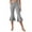 Gray, variant on ZHUGeLI Capri Leggings for Women Summer Casual Women's Yoga Pants Yoga Captcha Elastic Sports Pleated Dance Tight Pants with Pockets Cropped Pants
