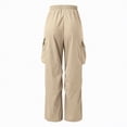 thumbnail image 7 of NOLDARES Men's Casual Cargo Pants Tapered Loose Fit Cuffed Joggers Sweatpants Drawstring Tactical Pants with Multi Pockets(Beige,XL), 7 of 7