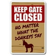 thumbnail image 1 of SignMission Z-1117-Keep Gate Closed Donkey 11 x 17 Po. Panneau Keep Gate Closed Donkey, 1 of 1
