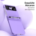 thumbnail image 5 of MonsDirect for 6.7 inch Samsung Galaxy Z Flip 3 5G 2021 Case with A Capacitance Pen, Two Hinge Protection Hard PC Back Anti-Drop Shockproof Full Coverage with S Pen Holder for Galaxy Z Flip 3, Purple, 5 of 7