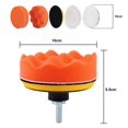 thumbnail image 2 of Ensemble de 6 tampons de polissage à haute densité de 4 pouces, adaptateur de perceuse M10, cire de polissage pour voiture, 2 of 4