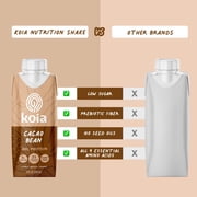 Koia Plant-Based Protein Shake, Cacao Bean, 11 Fl Oz (Pack of 12)
