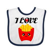 Inktastic Fry Lover I Love French Fries Boys or Girls Baby Bib