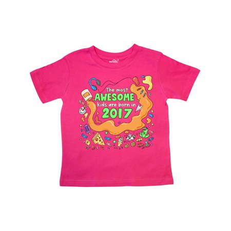 

Inktastic The Most Awesome Kids are Born in 2017 Gift Toddler Boy or Toddler Girl T-Shirt