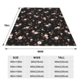 thumbnail image 3 of Fuzoiu Flowers Print Ultra-Soft Micro Fleece Blanket,All Seasons Flannel Throw, Lightweight Blanket for Bed, Sofa, Couch, Movie Night, Camping, and Travel-80"x60", 3 of 7