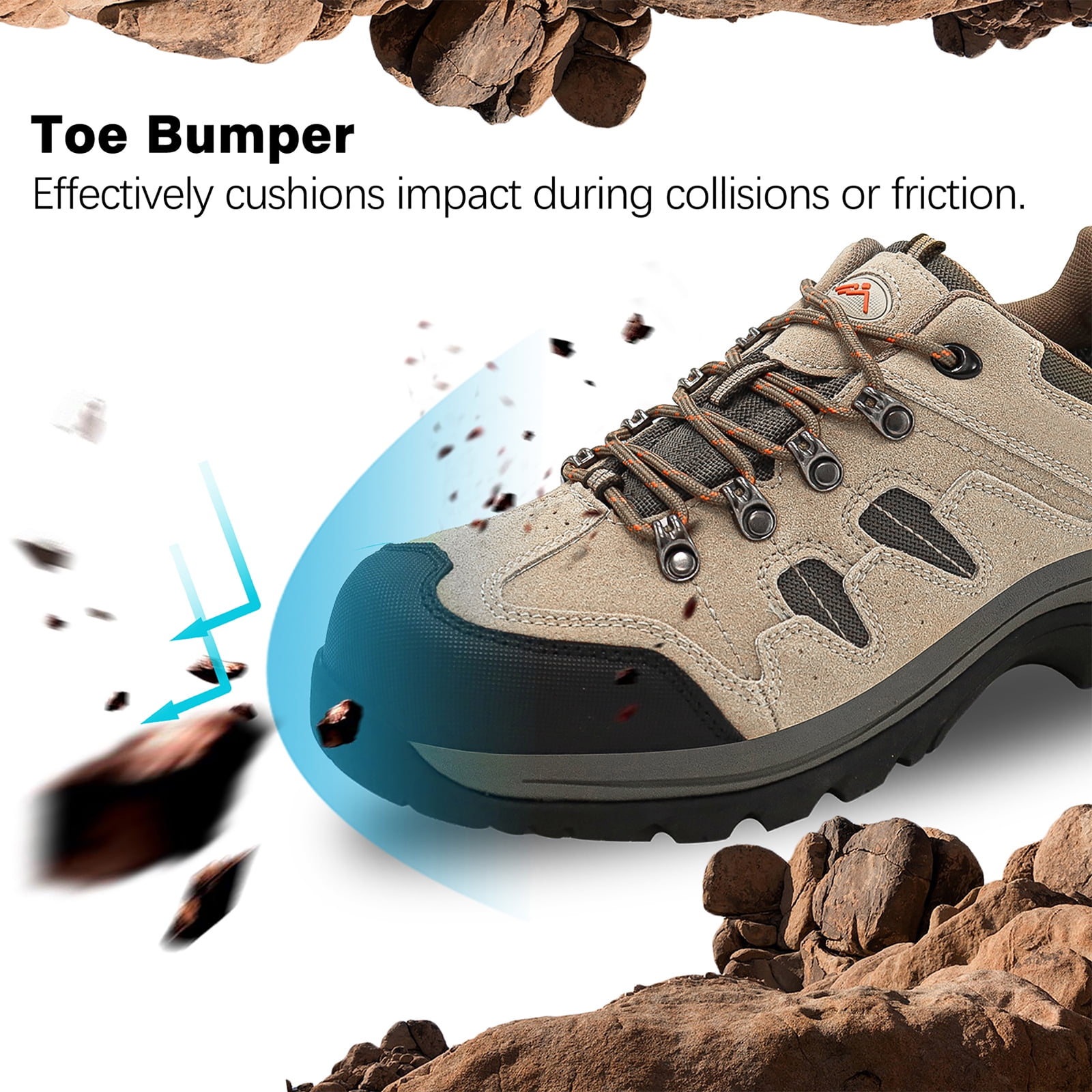 CC-Los Men's Hiking Shoes Lightweight Comfortable Working Sneakers for Men7-13