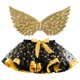 thumbnail image 1 of Falda de Halloween Disfraz de actuación para niñas Falda corta con alas doradas, 1 of 2