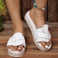 thumbnail image 6 of Viluyesy Womens Espadrilles Sandals, Slip-On Thick Sole Open Toe Beach Casual Fashion Platform Shoes White US9, 6 of 9
