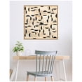 thumbnail image 2 of Kate and Laurel Framed Canvas Wall Art Print Half Moon Bay 30x30 FC by Felicia Dadak, 30 x 30 Sylvie Natural Frame, Modern Contemporary, Abstract Art for Wall Decor, 2 of 8