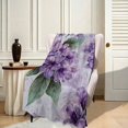 thumbnail image 3 of GWJING Purple Lilac Flowers Blanket Throw Blankets for Couch Soft Throw Blanket for Bed, Sofa, Couch, Camping Fuzzy Blankets Throw Blankets 50x60in, 3 of 8