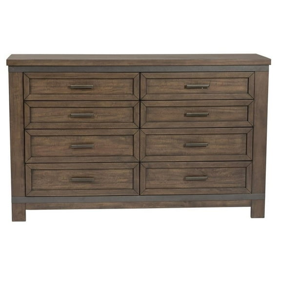 Bowery Hill 8 Drawer Dresser in Mahogany