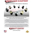 thumbnail image 3 of 2 Inch Antique Brass Hooded Grip Ring Ball Casters with Brakes Set of 5 SCC, 3 of 3