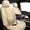 Beige, variant on NS YOLO Premium Faux Leather Car Seat Covers Full Set | Universal Fit for Cars, Trucks & SUVs | Waterproof, Full Coverage 5-Seat Protector,black